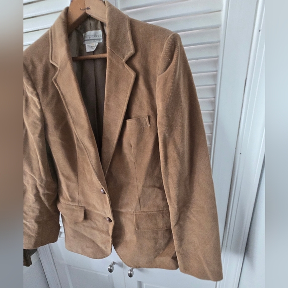 Vintage 80s Brown Corduroy Blazer 14 - Picture 6 of 9